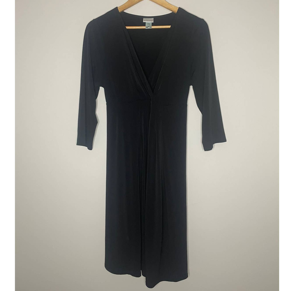 Motherhood Maternity Waist Tie Maternity Dress Size XL - Slinky Stretch Black